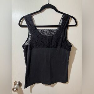 Black Lace Tank Top
